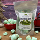 Freeze dried candy dill pickle taffy