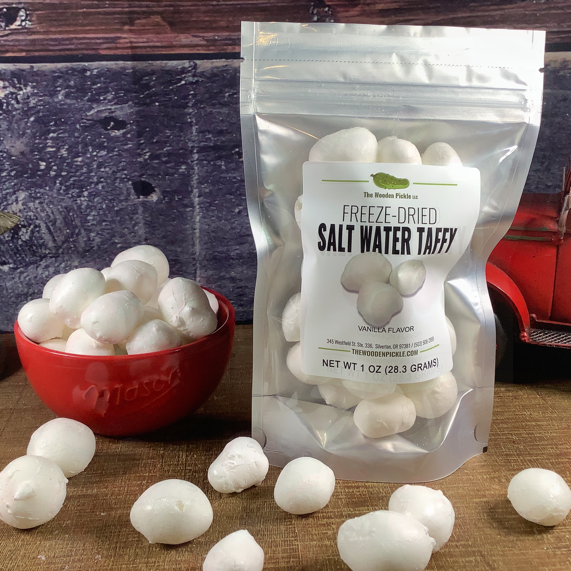 Freeze Dried Taffy Cinnamon Candy 8 Oz Bag 